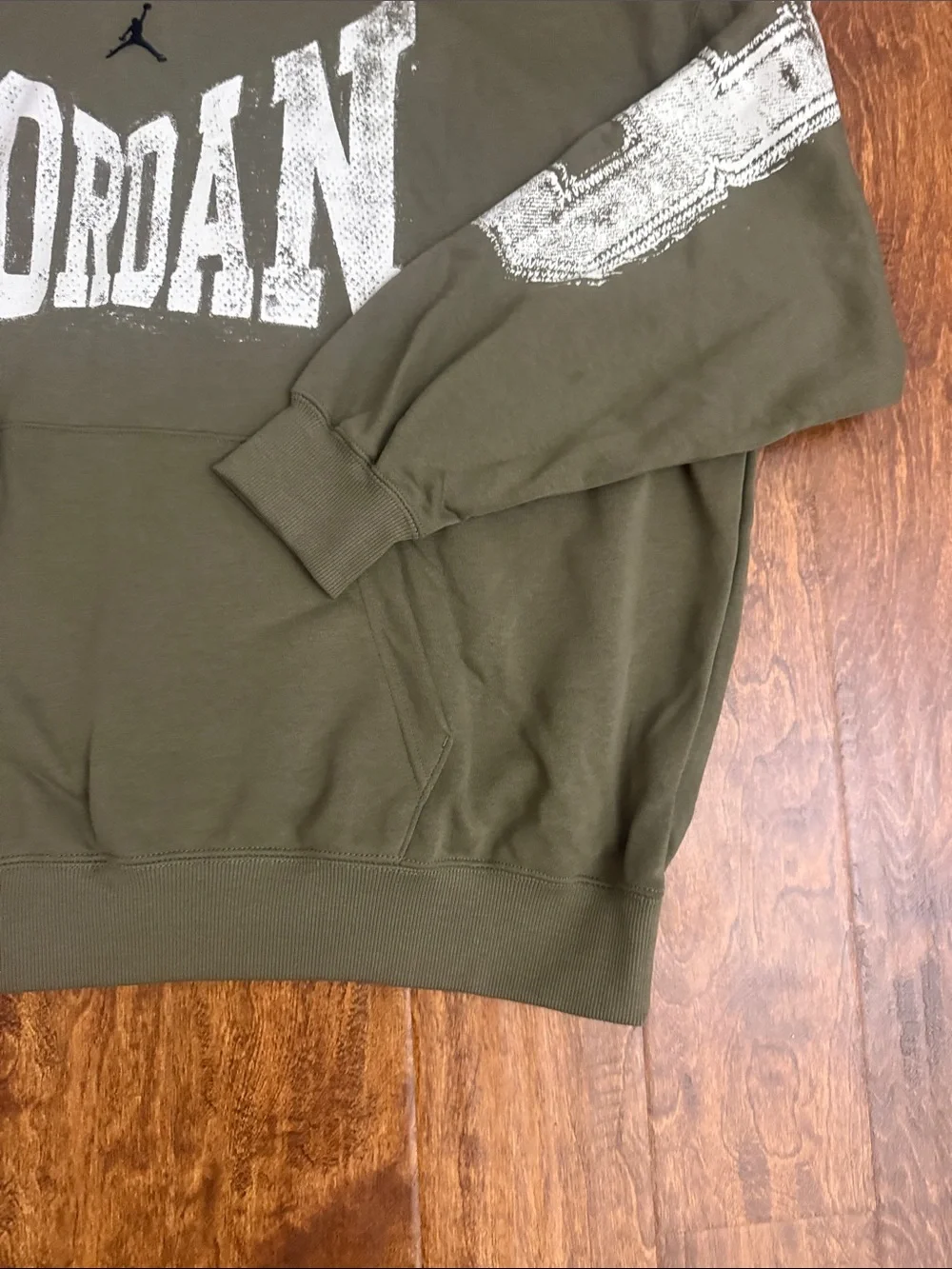 Jordan Olive Green Graphic Pullover Hoodie